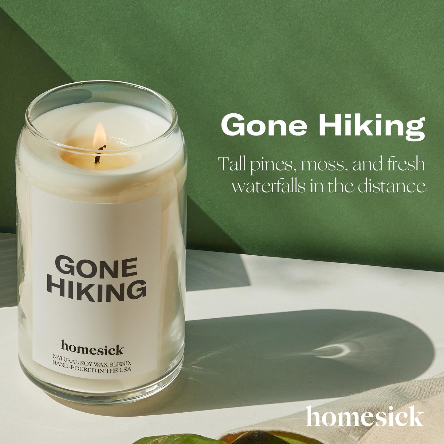 Homesick Gone Hiking Scented Candle – 13.75 oz, Pine, Jasmine & Sandalwood