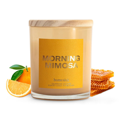 Morning Mimosa 7.5oz Homesick Candle – Orange Flower & Honey, Natural Soy Wax