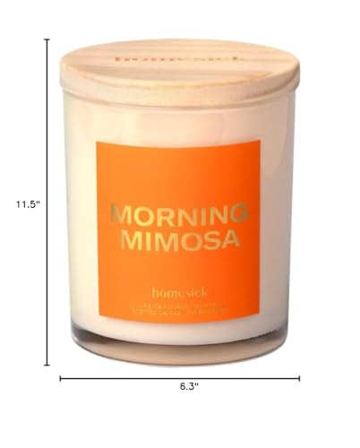 Morning Mimosa 7.5oz Homesick Candle – Orange Flower & Honey, Natural Soy Wax