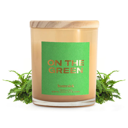 Homesick On The Green 7.5 oz Scented Candle – Juniper & Cedar | Natural Soy Wax