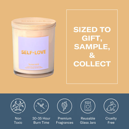 Homesick Self Love Starter Candle – Eucalyptus & Lavender, 7.5 oz Soy Wax