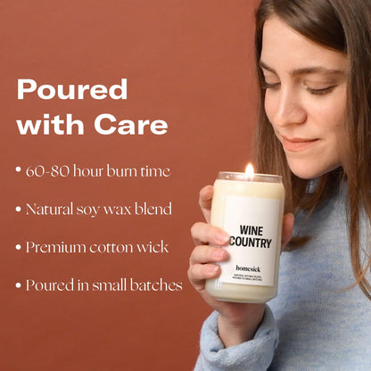 Homesick Wine Country Scented Candle - 13.75 oz, Long-Lasting Soy Wax