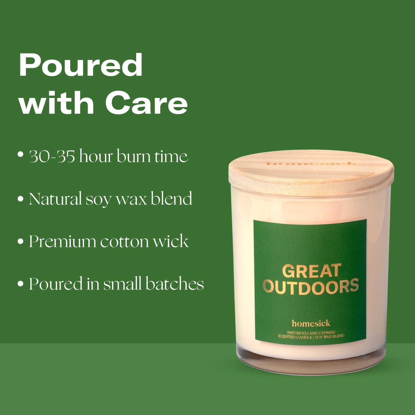 Homesick Great Outdoors 7.5 oz Candle - Patchouli & Cypress
