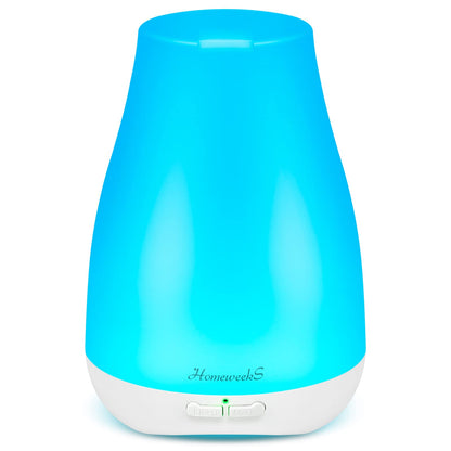 Homeweeks 100ml Colorful Essential Oil Diffuser | Adjustable Mist & Auto Off