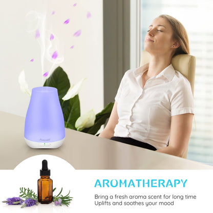 Homeweeks 100ml Colorful Essential Oil Diffuser | Adjustable Mist & Auto Off