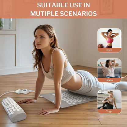 HOMLYNS Heated Acupressure Mats – 3 Heat Levels, 2h Auto Off, Grey