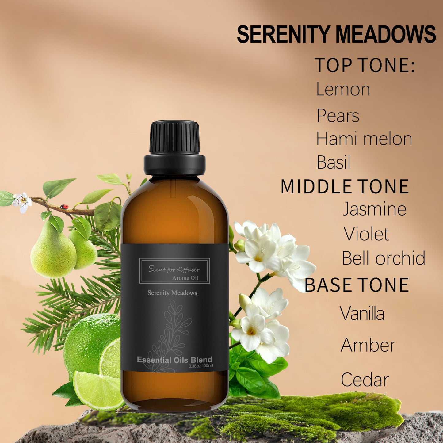 Homnas Serenity Meadows 100ML Essential Oil – Westin-Inspired Hotel Diffuser Scent