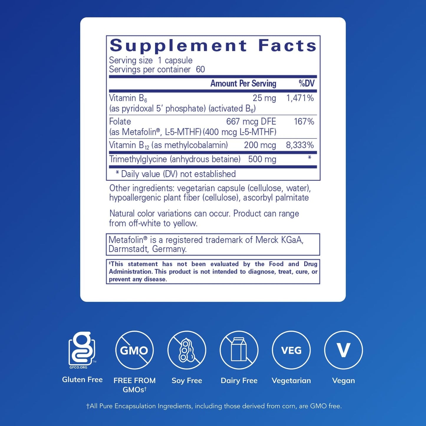 Pure Encapsulations Homocysteine Factors | Supplement to Support Normal Homocysteine Levels and Cardiovascular Health* | 60 Capsules