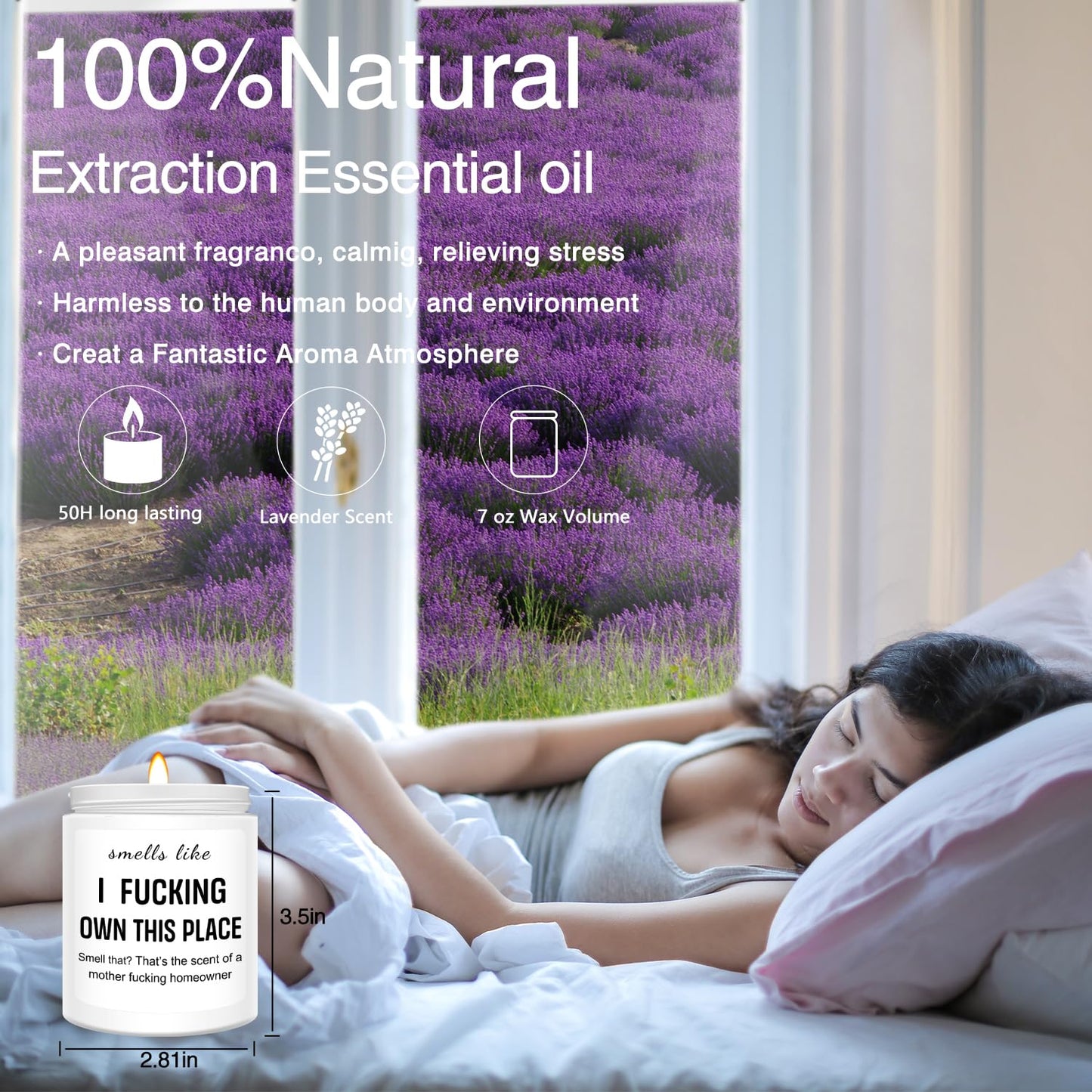 Homsolver Lavender Candles – Funny Housewarming Gifts
