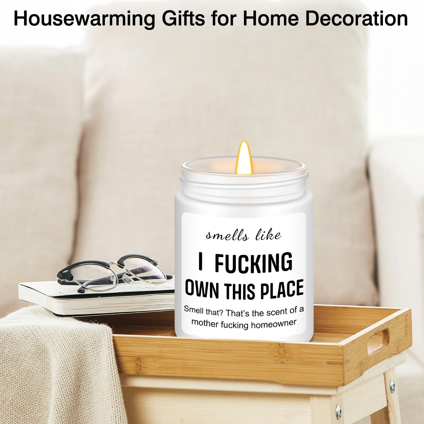 Homsolver Lavender Candles – Funny Housewarming Gifts