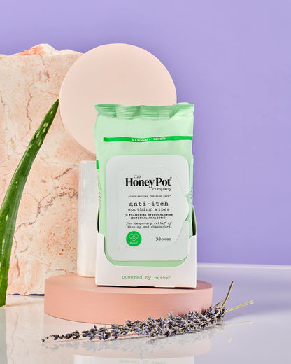 The Honey Pot Company Anti-Itch Soothing Feminine Wipes - Maximum Strength (30 ct)