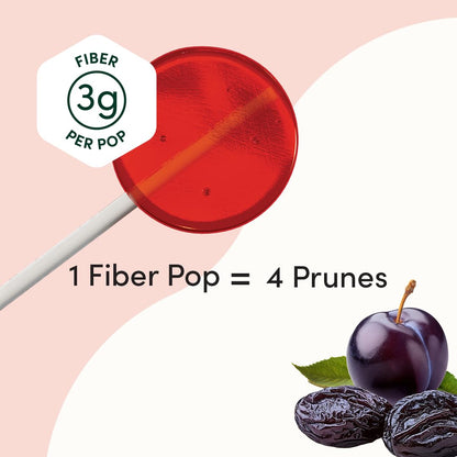 Kids Prebiotic Fiber Lollipops by Beekeeper's Naturals – Doctor Formulated, 3g Fiber per Pop (Raspberry Blast & Sweet Cherry), 15 ct