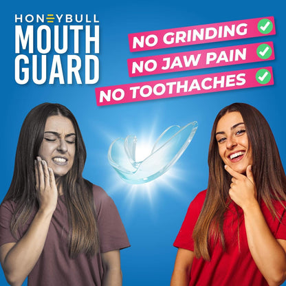HONEYBULL Anti Grinding Guard Set – 6 Pack, 2 Sizes | Custom Mouth Guard for Teeth Grinding