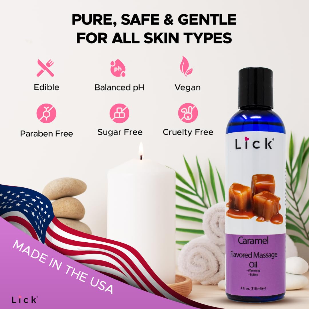Caramel Flavored Massage Oil – Aromatherapy Body Oil 4 oz