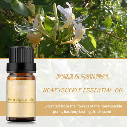 BURIBURI Honeysuckle Essential Oil - 100% Pure, Undiluted for Diffusers & Massage