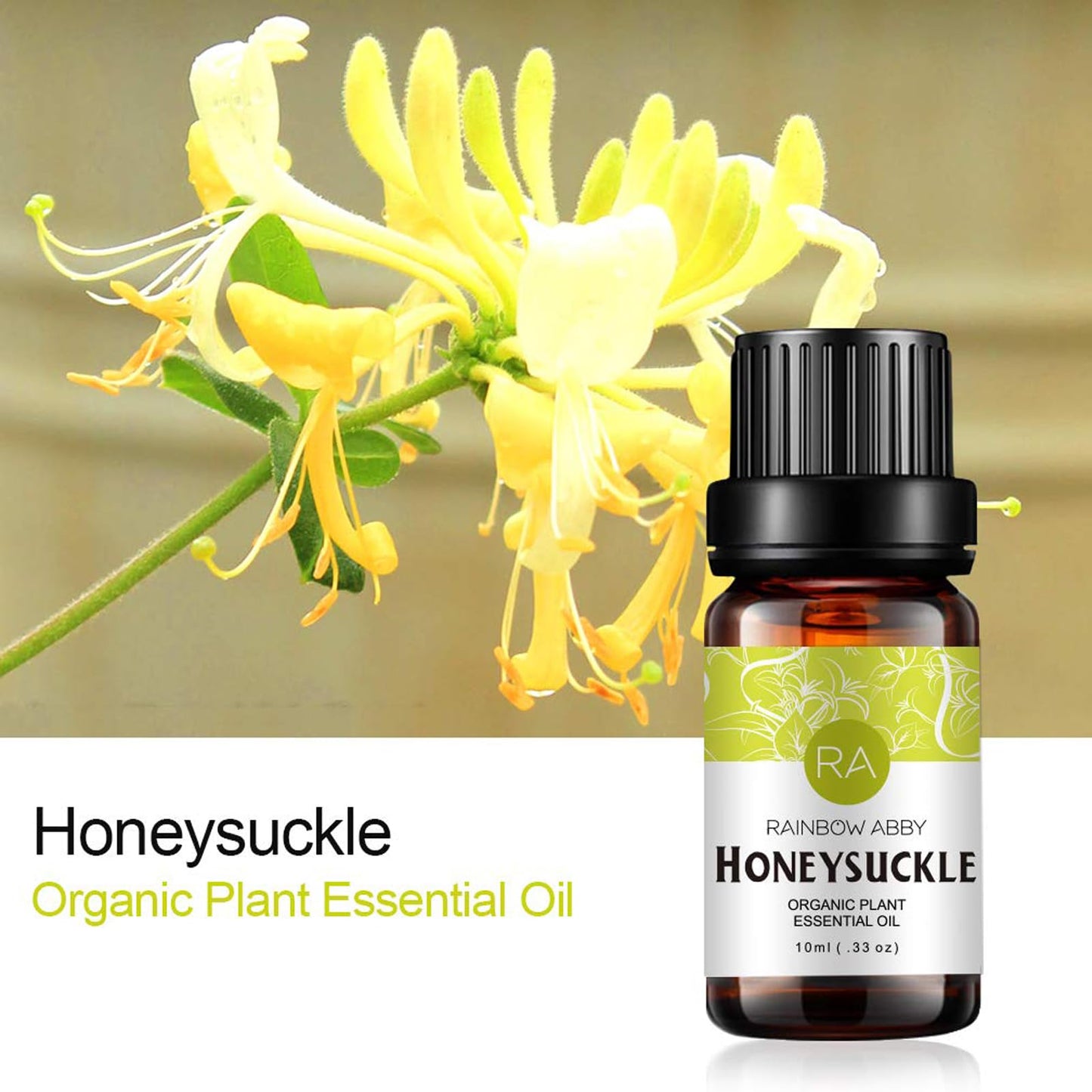 2-Pack Honeysuckle Essential Oil 100% Pure – Organic, 10mL | Diffuser & Skin Care