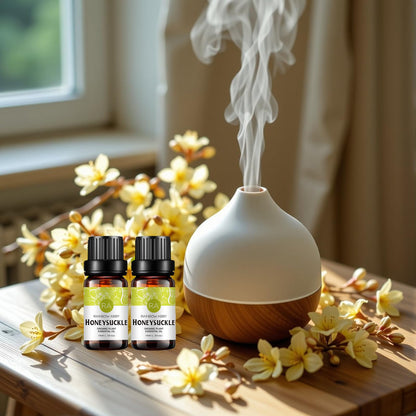 2-Pack Honeysuckle Essential Oil 100% Pure – Organic, 10mL | Diffuser & Skin Care