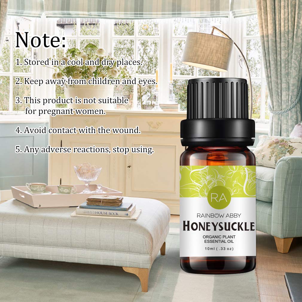 2-Pack Honeysuckle Essential Oil 100% Pure – Organic, 10mL | Diffuser & Skin Care