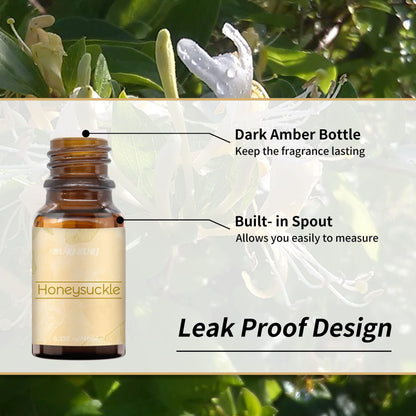 BURIBURI Honeysuckle Essential Oil - 100% Pure, Undiluted for Diffusers & Massage
