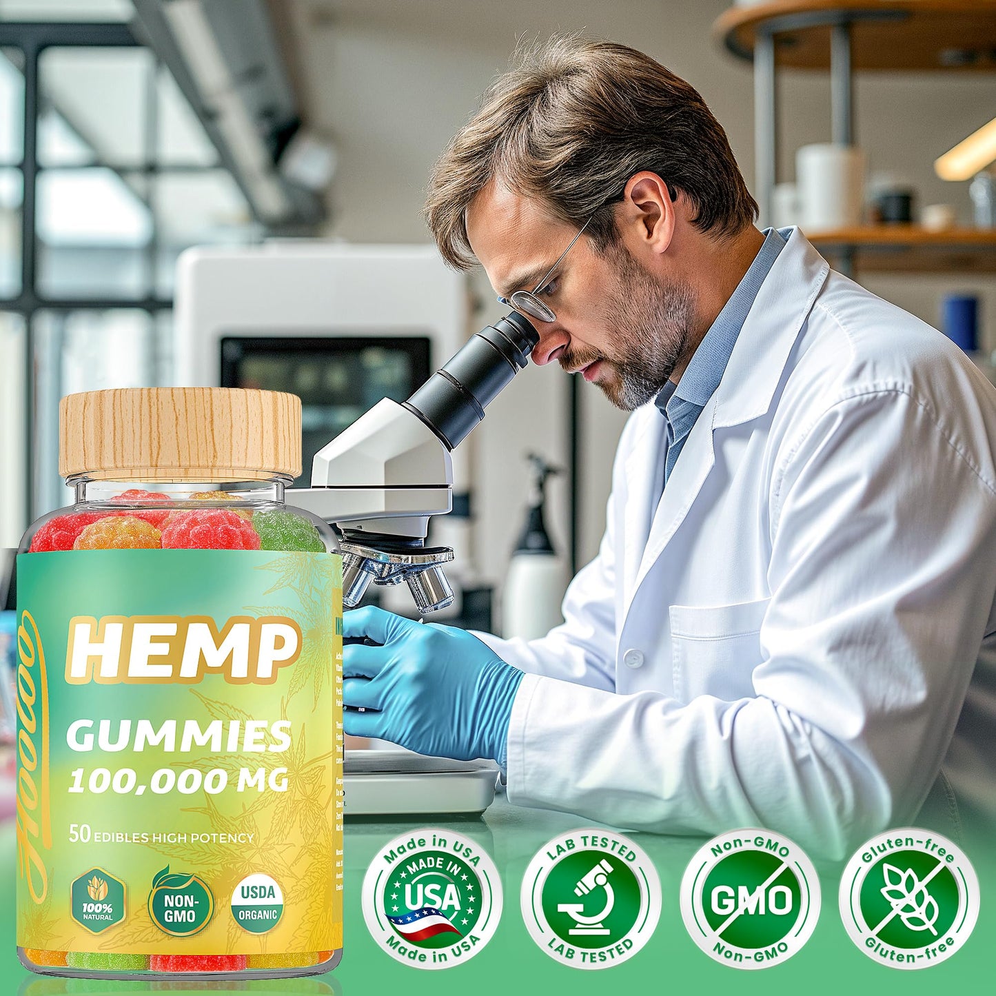 HOOLOO Hemp Gummies 100,000mg – Deep Sleep Support, Discomfort Relief, Made in USA