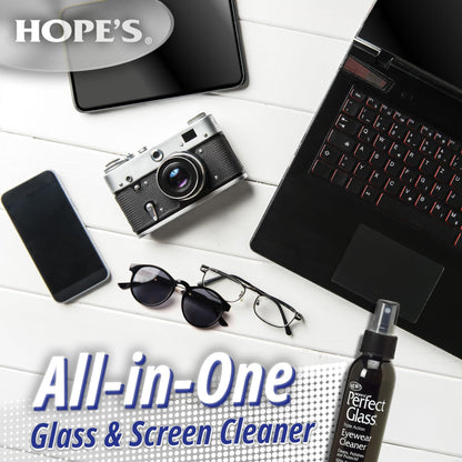 HOPE'S Perfect Glass Eyewear Cleaner - 4 oz Anti-Scratch & Anti-Glare Lens Spray