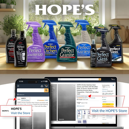 HOPE'S Perfect Glass Eyewear Cleaner - 4 oz Anti-Scratch & Anti-Glare Lens Spray