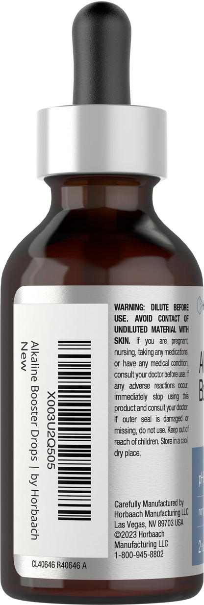 Horbaach Alkaline Water Drops – 2 fl oz | pH Balance Booster with Minerals | Non-GMO & Gluten Free