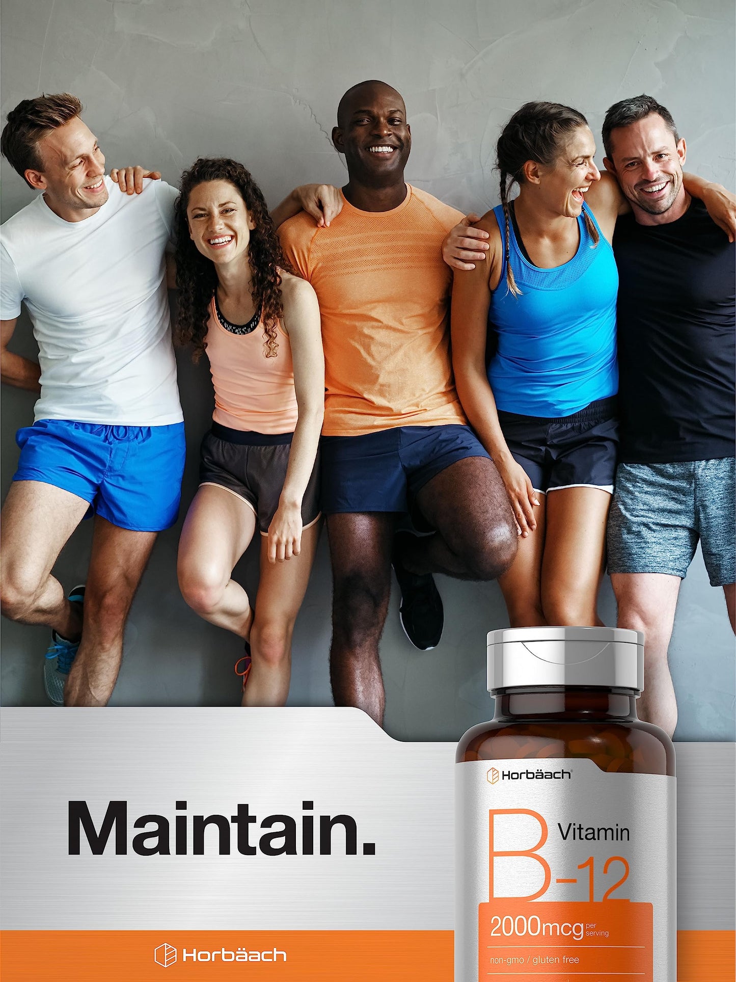 Horbäach B12 Vitamin 2000 mcg – 200 Tablets | Vegetarian, Non-GMO, Gluten Free