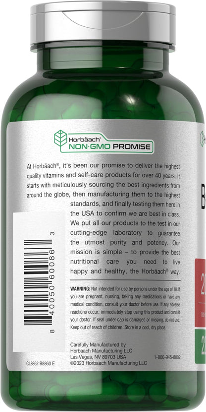 Horbäach Beet Root Powder Capsules – 220 Pills | Non-GMO, Gluten Free