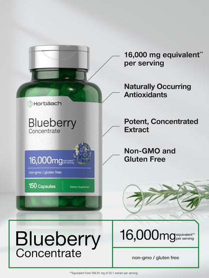 Horbäach Blueberry Extract – Capsules, Non-GMO & Gluten Free