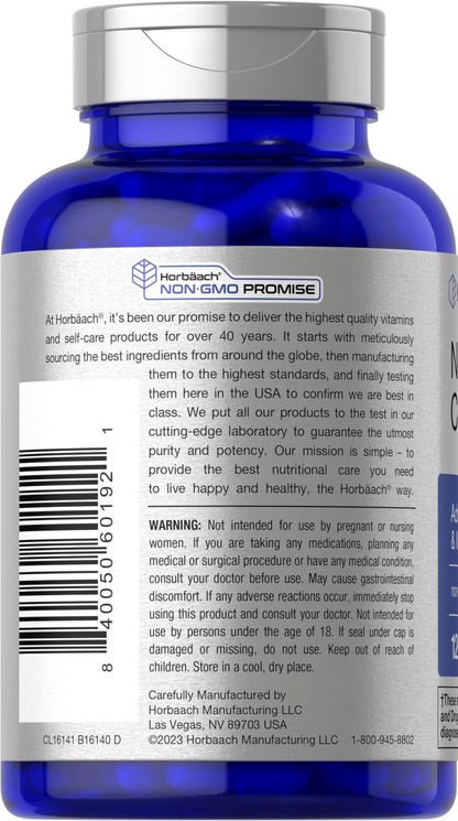 Horbäach Brain Supplement - 120 Capsules | Phosphatidylserine & DMAE