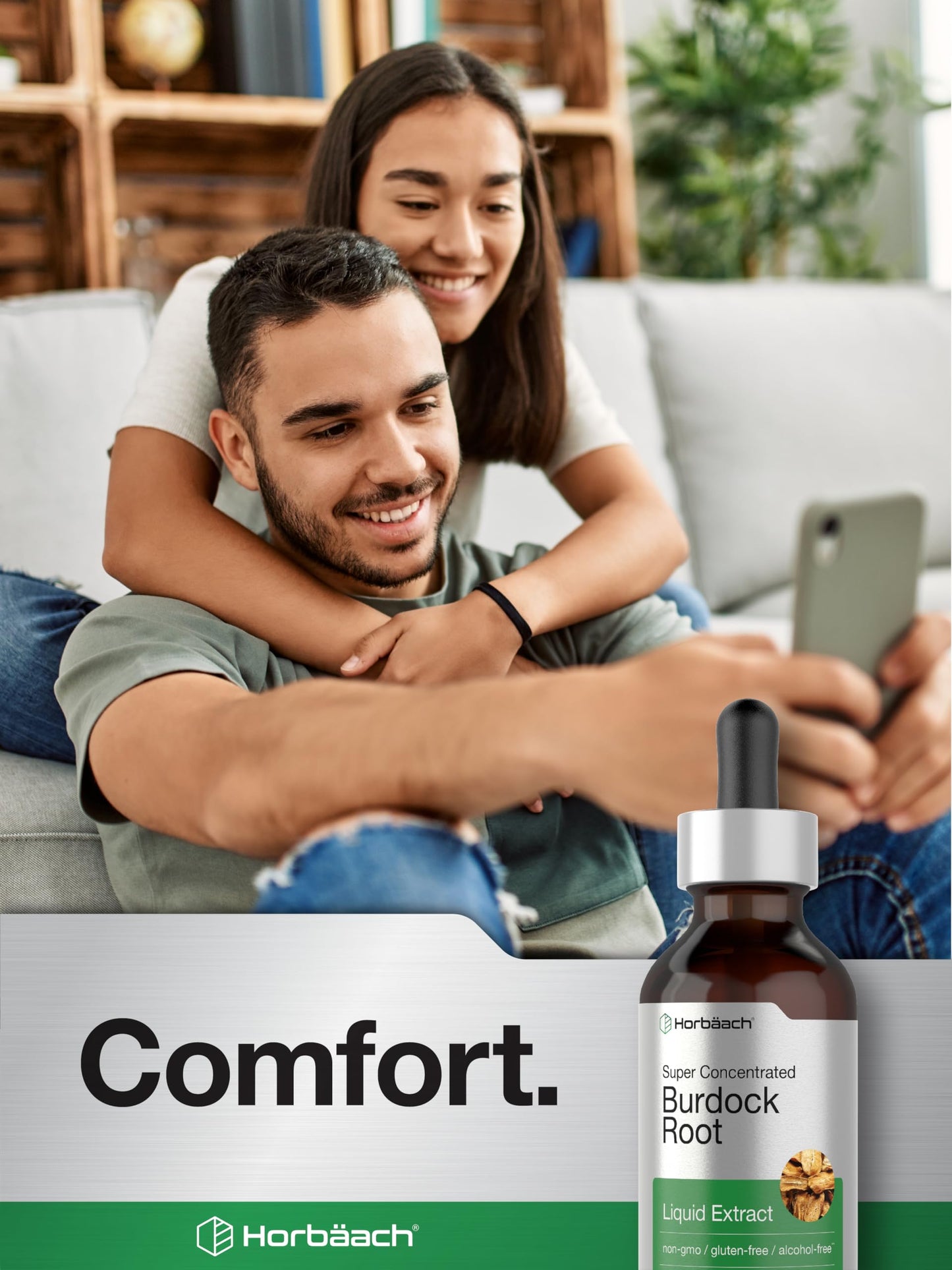 Horbäach Burdock Root Tincture | 2 fl oz | Super Concentrated Herb Extract | Vegetarian, Non-GMO, Glutren Free, Alcohol Free