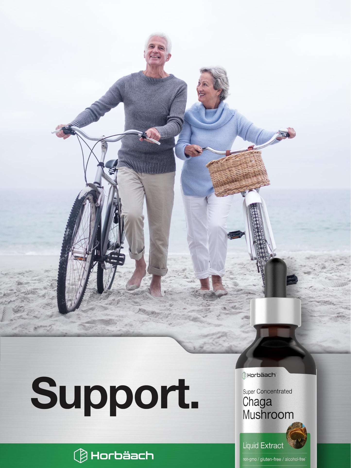 Horbaach Chaga Mushroom Extract - 2 Fl Oz | Alcohol-Free Tincture | Non-GMO & Gluten Free