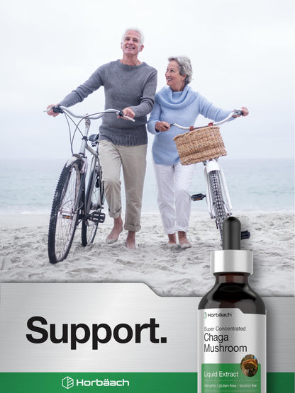 Horbaach Chaga Mushroom Extract - 2 Fl Oz | Alcohol-Free Tincture | Non-GMO & Gluten Free