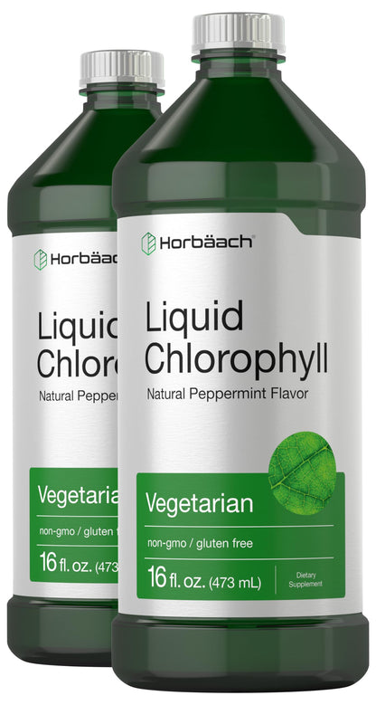 Horbäach Chlorophyll Liquid Drops 100mg – 32 oz Peppermint
