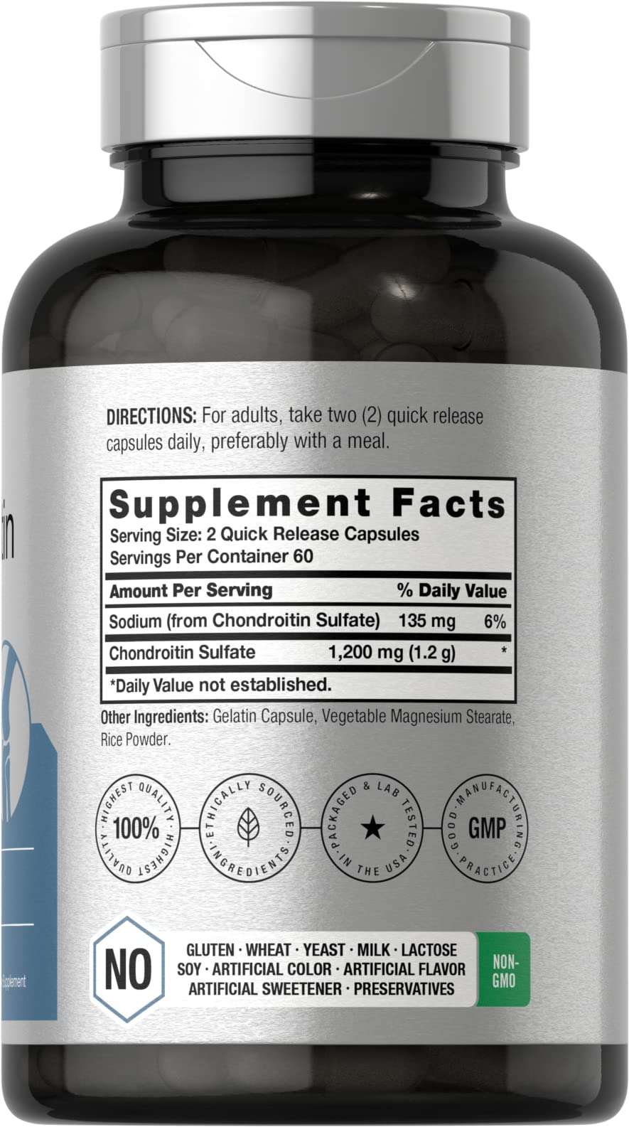 Horbaäch Chondroitin Sulfate 1200mg - 120 Capsules | Non-GMO & Gluten Free