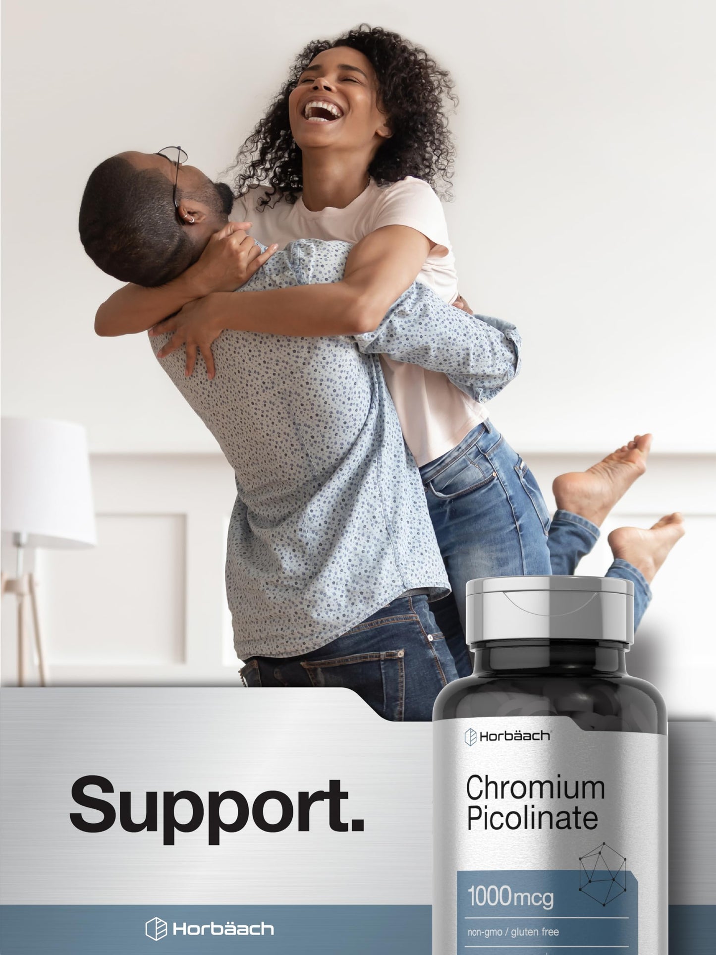 Horbaach Chromium Picolinate 1000mcg - 240 Tablets | Vegetarian, Non-GMO, Gluten Free