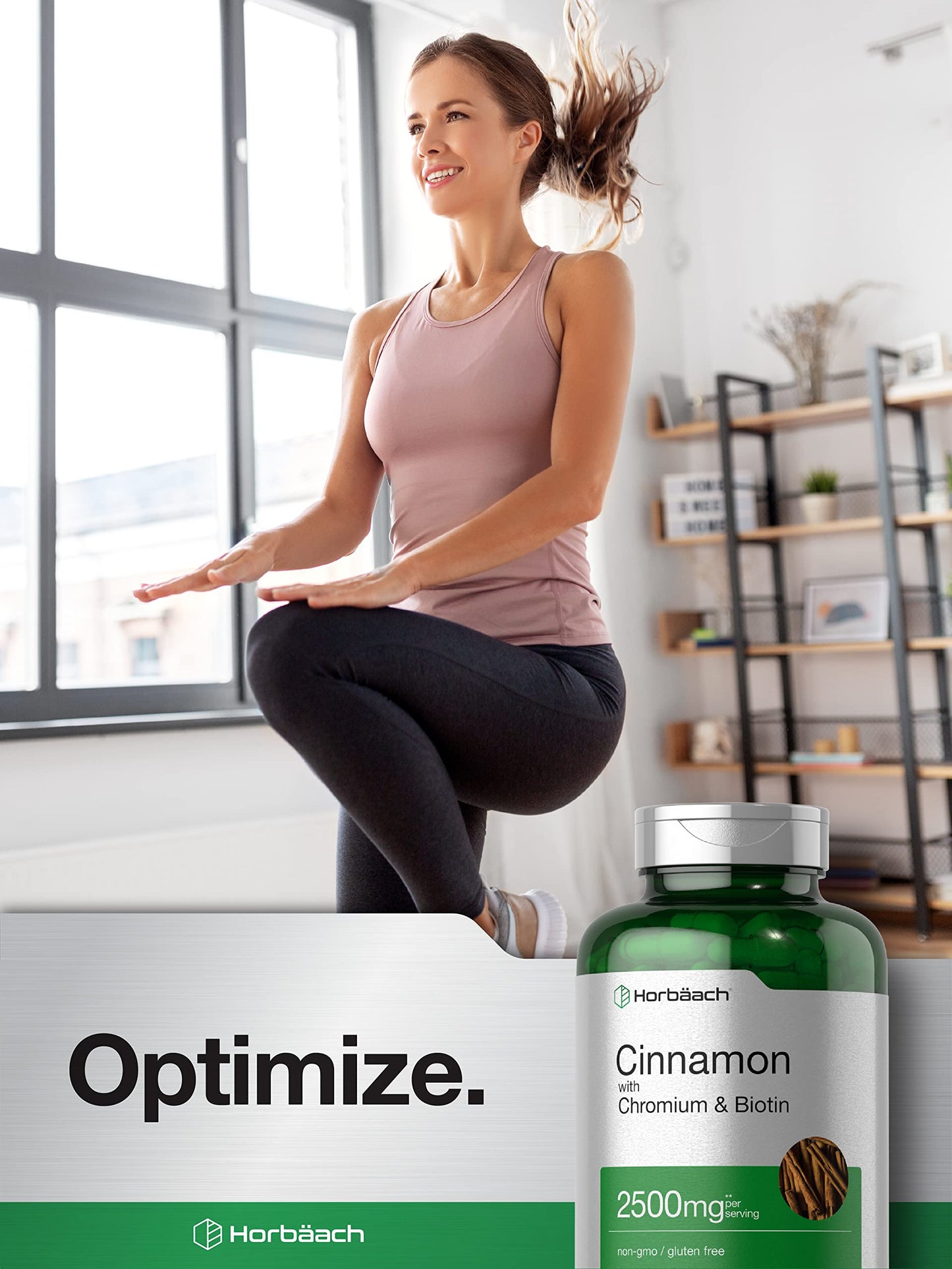 Horbäach Cinnamon with Chromium Picolinate – 2500mg, 250 Capsules, Biotin