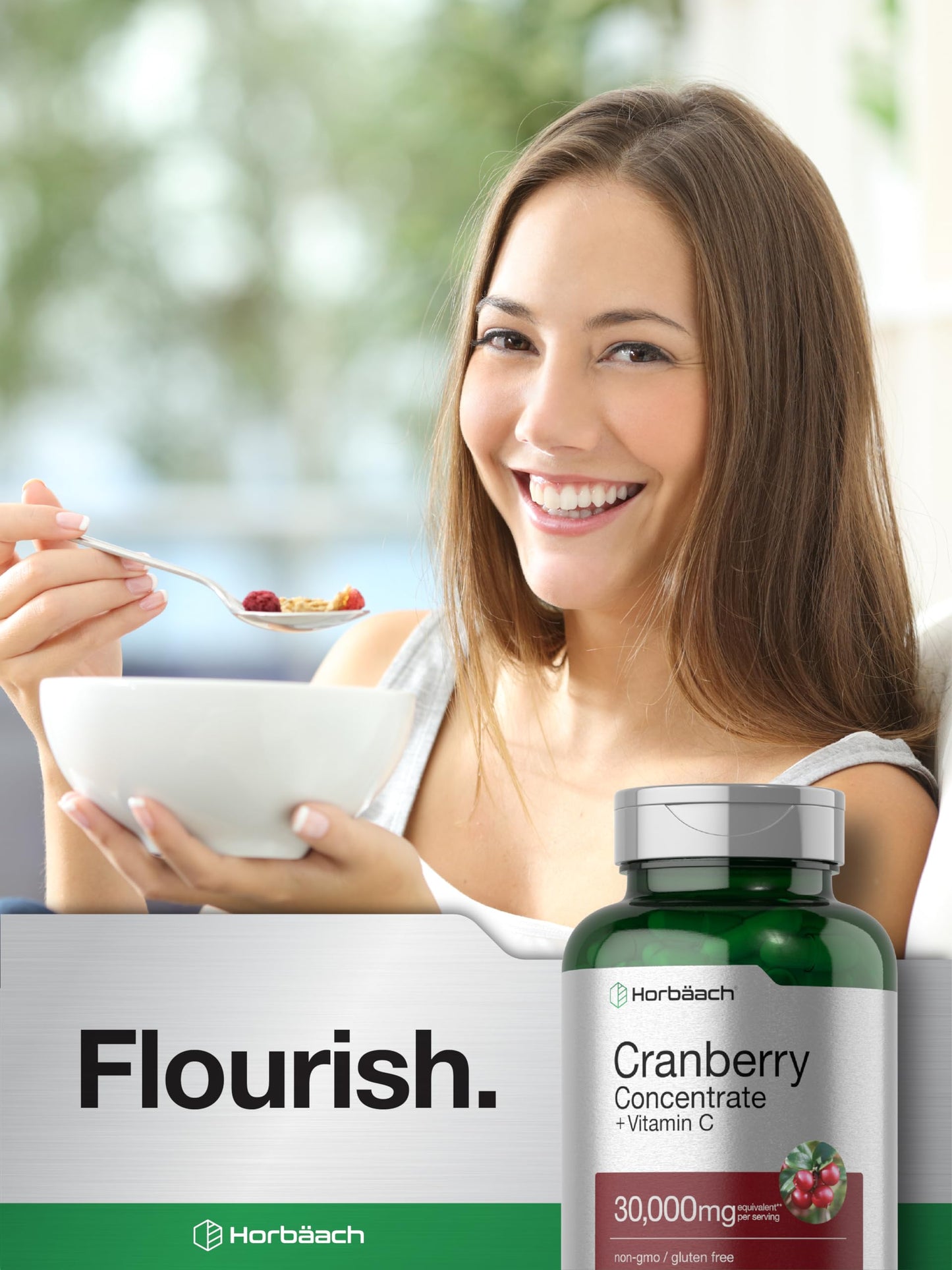 Horbäach Cranberry Concentrate Pills + Vitamin C – 30,000mg | Pack of 2