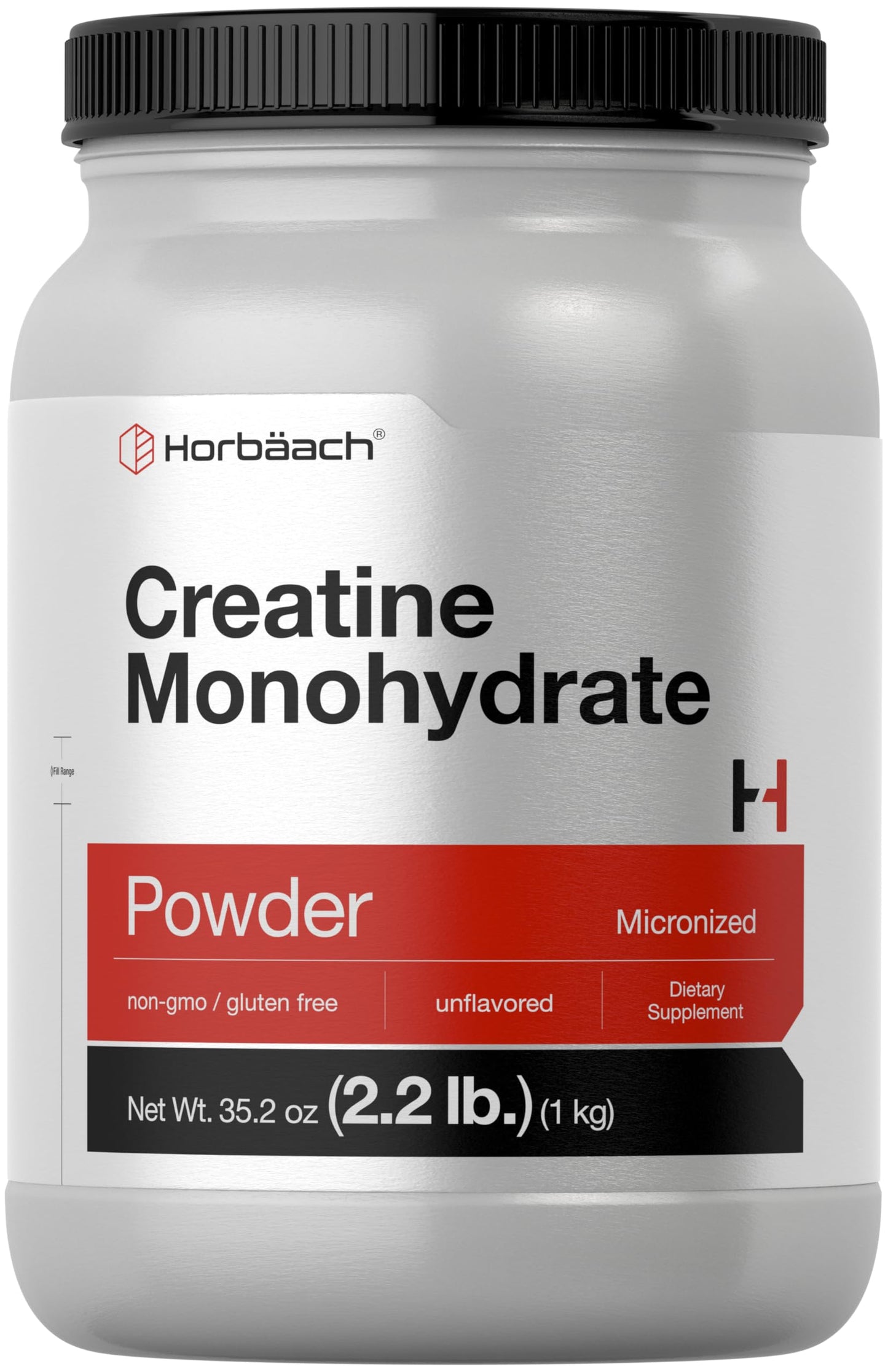 Horbäach Creatine Monohydrate Powder – 2.2 lb, Unflavored