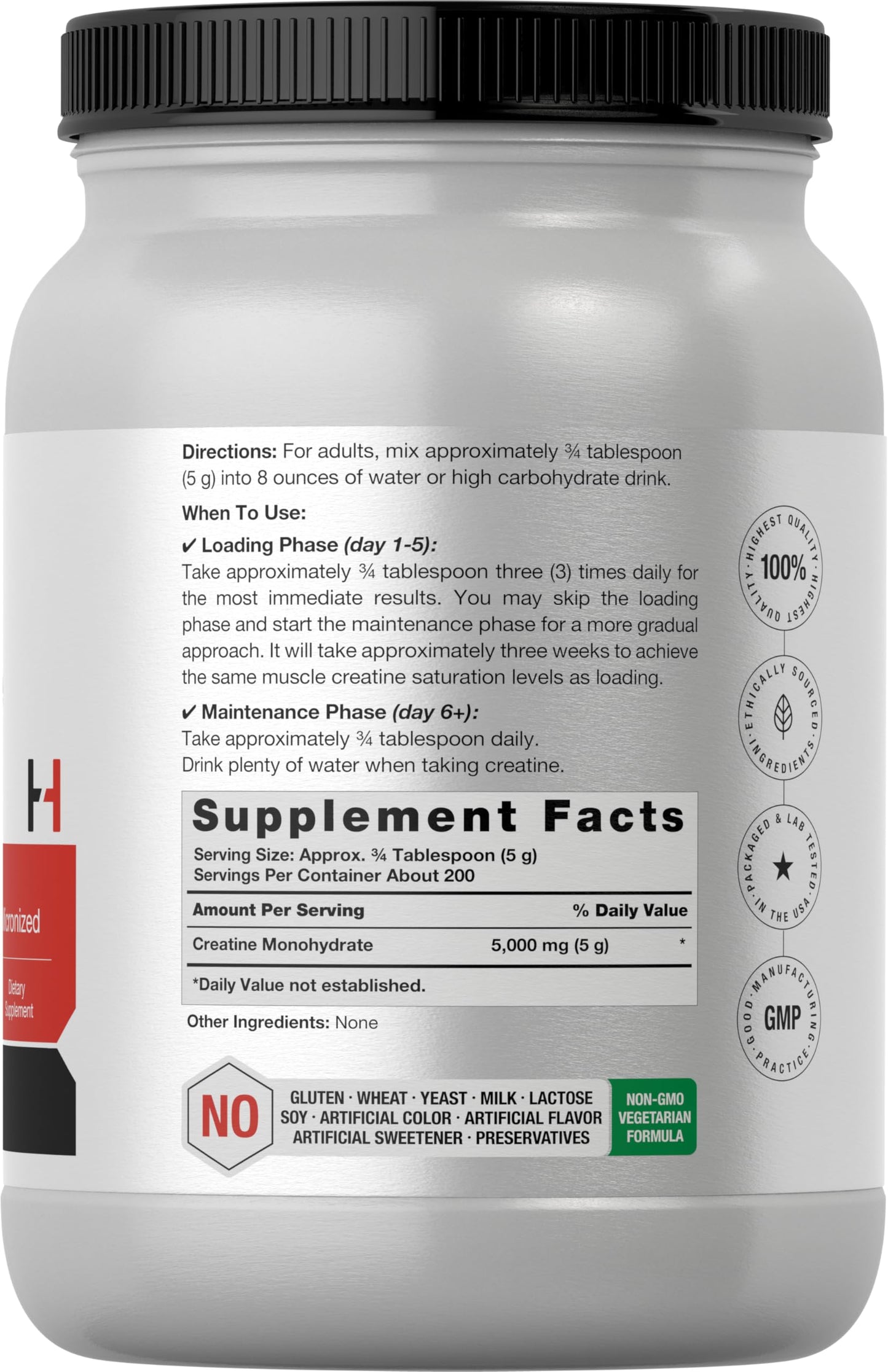 Horbäach Creatine Monohydrate Powder – 2.2 lb, Unflavored