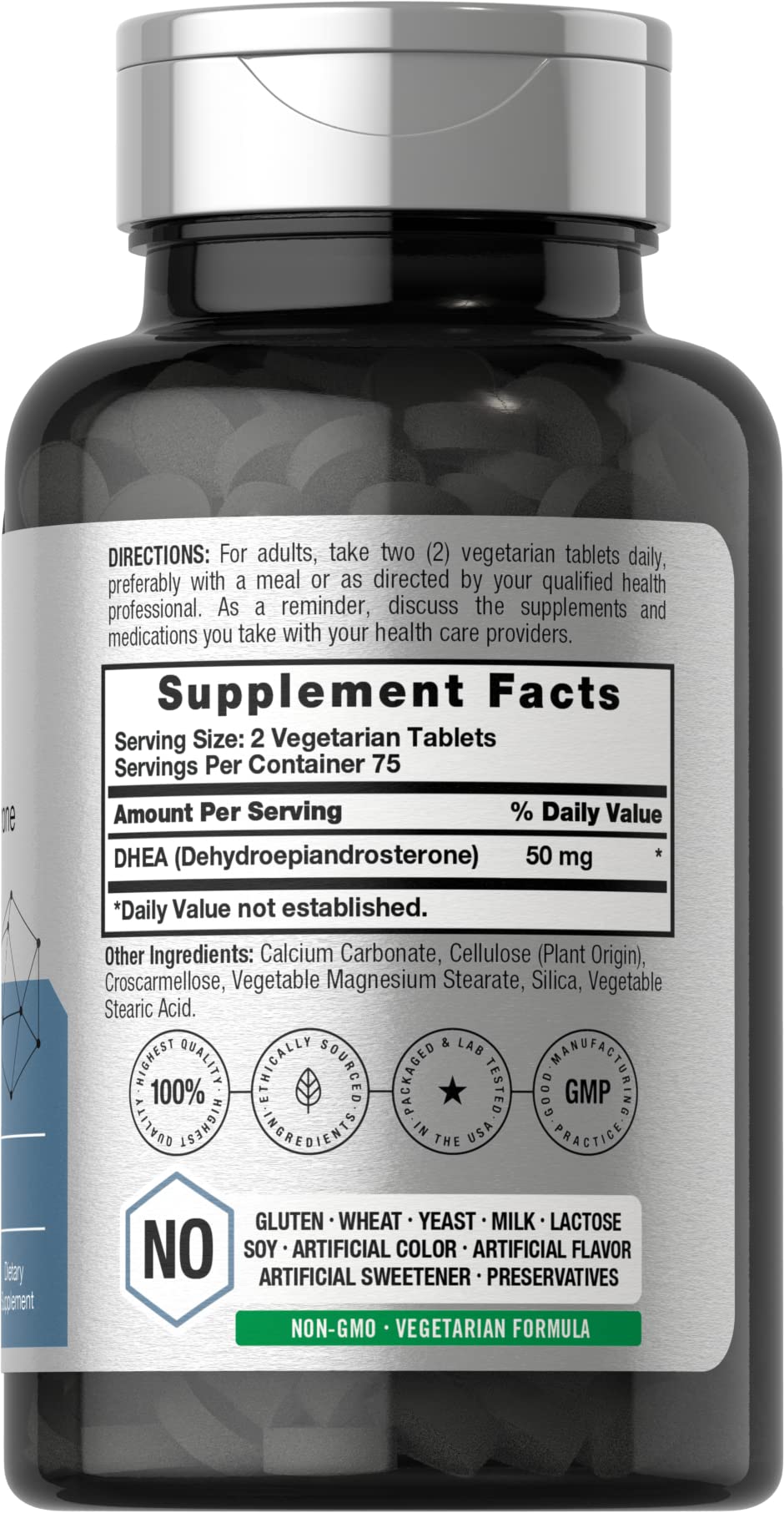 Horbäach DHEA 50mg 150 Tablets | Non-GMO, Gluten Free Supplement (Pack of 2)
