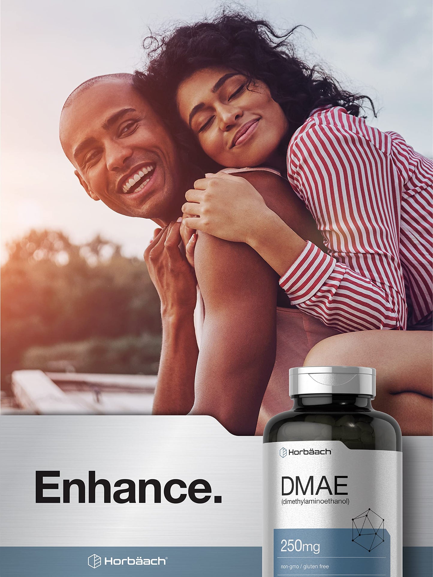 Horbaach DMAE Dimethylaminoethanol Bitartrate 250 mg | 200 Capsules | Non-GMO & Gluten Free Supplement