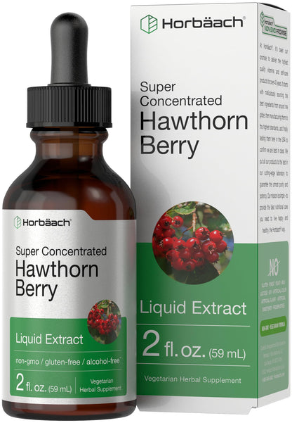 Horbäach Hawthorn Berry Extract | 2 fl oz Alcohol-Free Tincture | Vegetarian, Non-GMO, Gluten Free