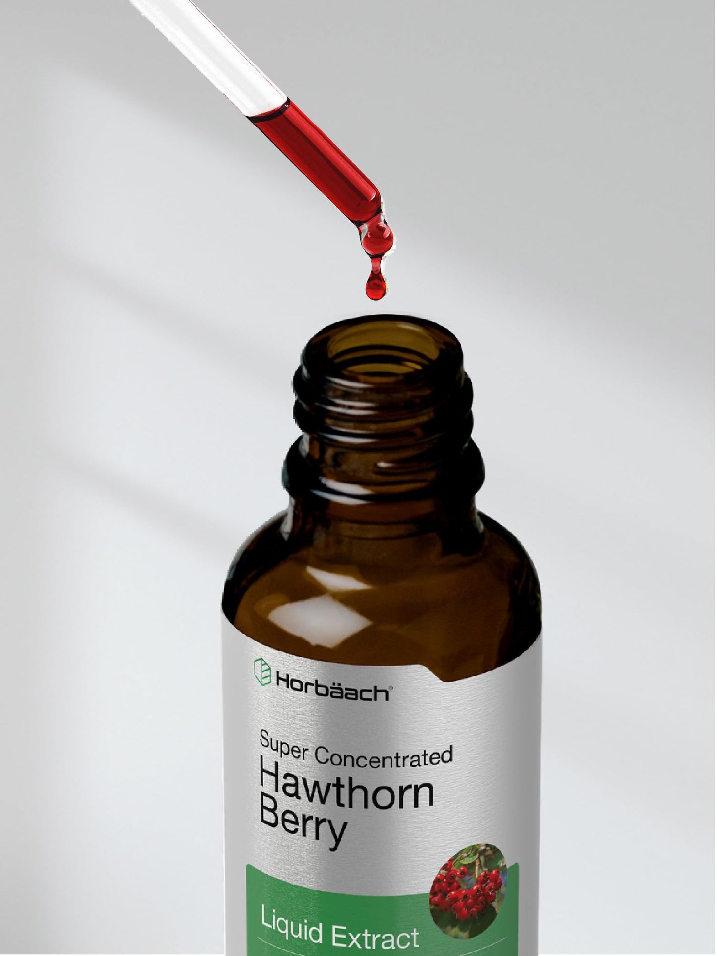 Horbäach Hawthorn Berry Extract | 2 fl oz Alcohol-Free Tincture | Vegetarian, Non-GMO, Gluten Free