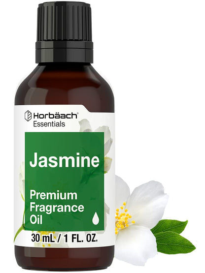 Horbaach Jasmine Fragrance Oil - 1 fl oz (30 ml) Premium Grade for Diffusers, Candles & Soaps