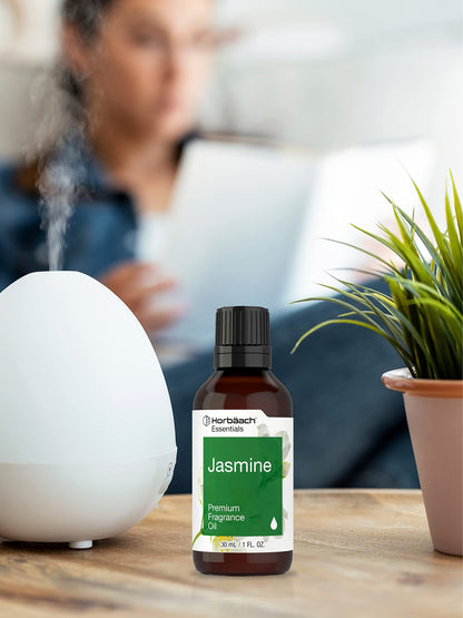Horbaach Jasmine Fragrance Oil - 1 fl oz (30 ml) Premium Grade for Diffusers, Candles & Soaps