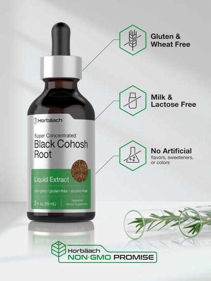 Horbäach Black Cohosh Root Tincture - 2 fl oz, Alcohol Free, Vegetarian