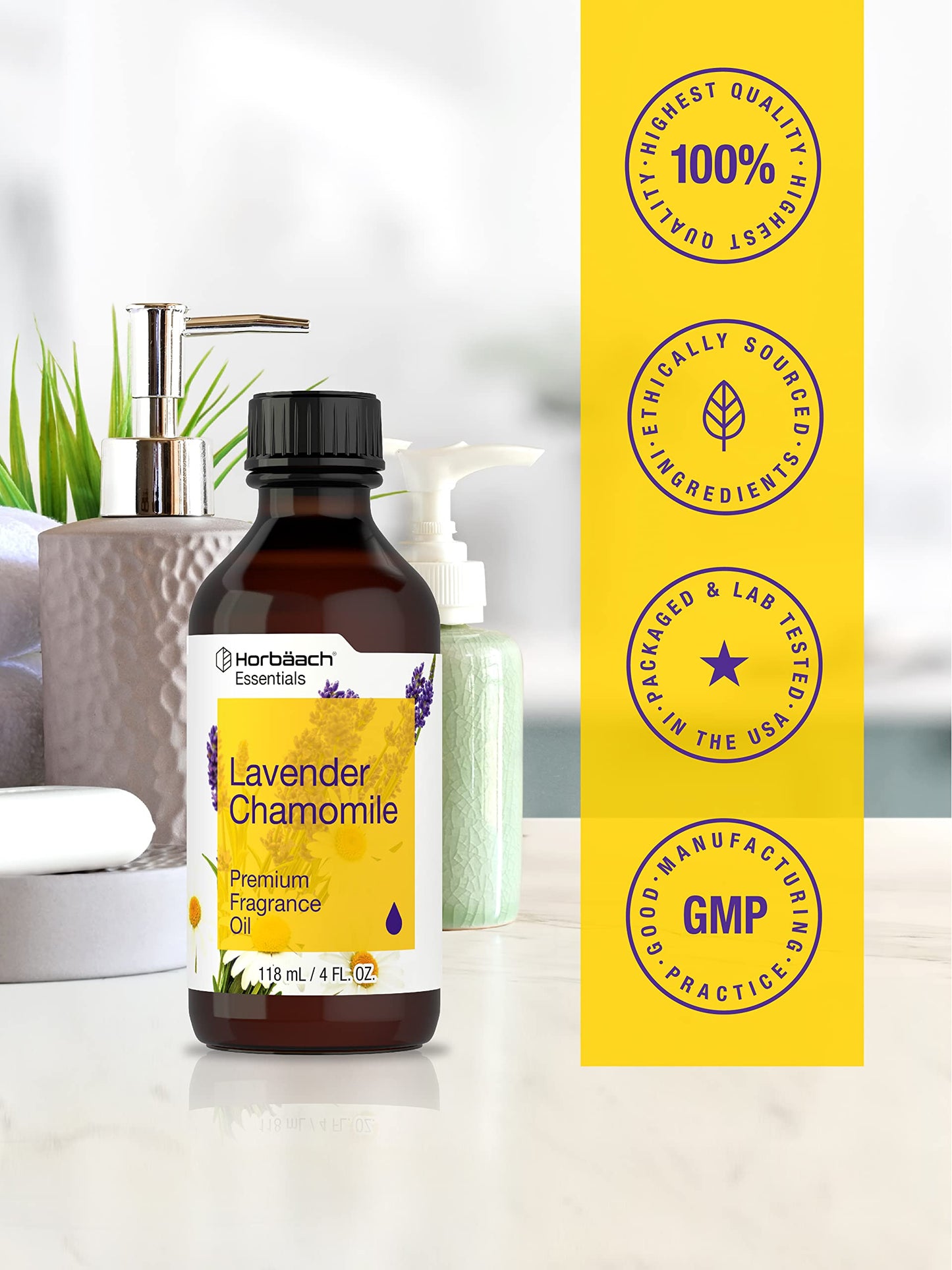 Horbäach Lavender Chamomile Fragrance Oil - 4 oz | Premium Grade