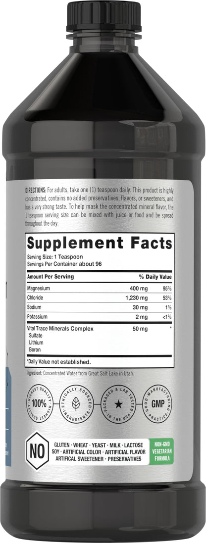 Horbaach Liquid Magnesium 16 fl oz | Vital Trace Minerals Complex | Vegetarian, Non-GMO & Gluten Free